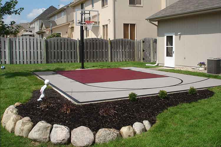 Basketball court floor