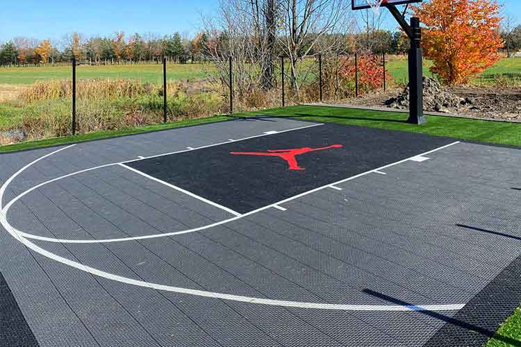 20*25 Backyard basketball court