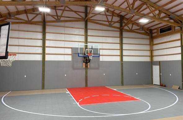 Outdoor basketball court