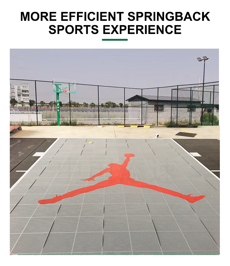 20 * 20英尺模块化运动地板运动场瓷砖篮球场地板